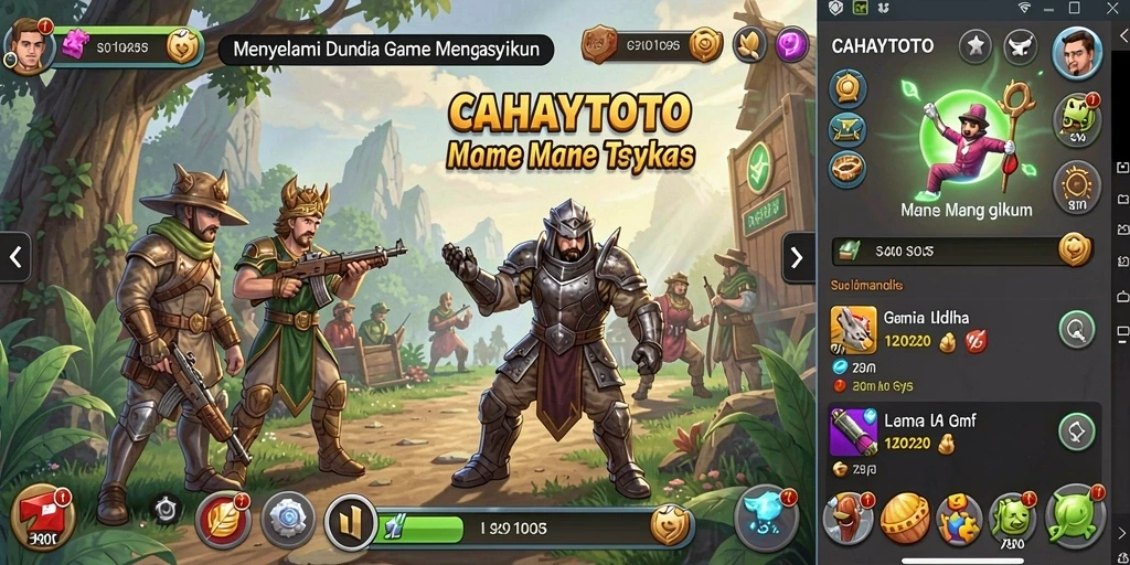 Tampilan gameplay Idle CAHAYATOTO yang menarik dan dinamis.