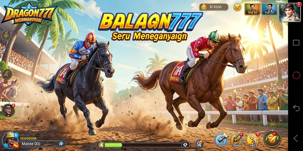 Tampilan gameplay balapan yang mendebarkan dan penuh aksi.