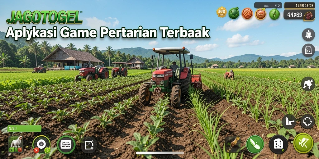 Screenshot gameplay JAGOTOGEL yang menampilkan aktivitas bertani yang menyenangkan.