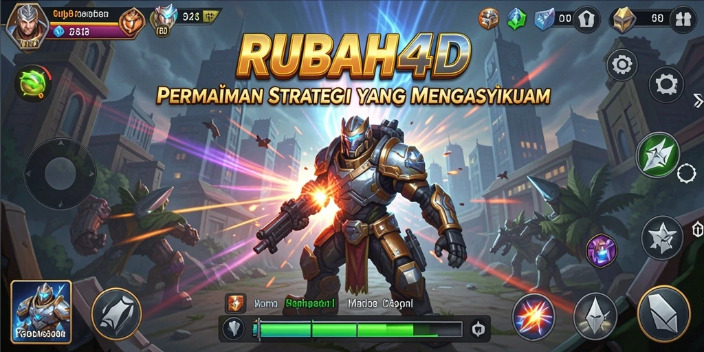 Tampilan gameplay menegangkan di RUBAH4D, penuh strategi dan taktik bertarung.